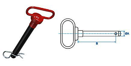 Red Handle Hitch Pin